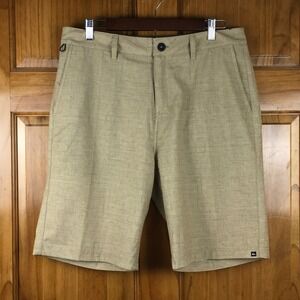 Quiksilver Amphibian Hybrid Shorts Men 33 Khaki Boardshorts Skate Surf Quick Dry